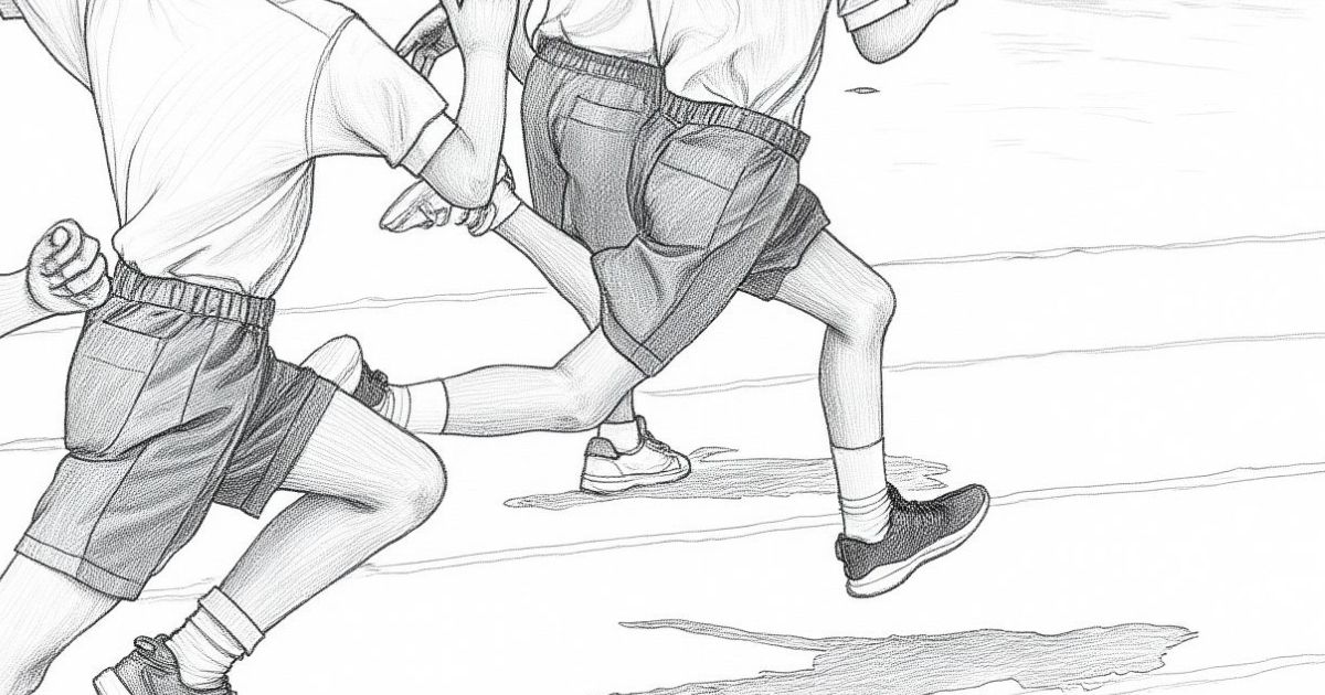 運動会の徒競走のイラスト